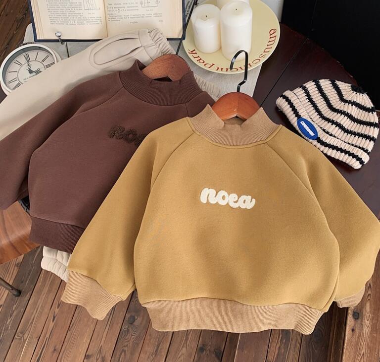 2023冬新品★子供服　裏起毛付きトップス★80-130cm★2色