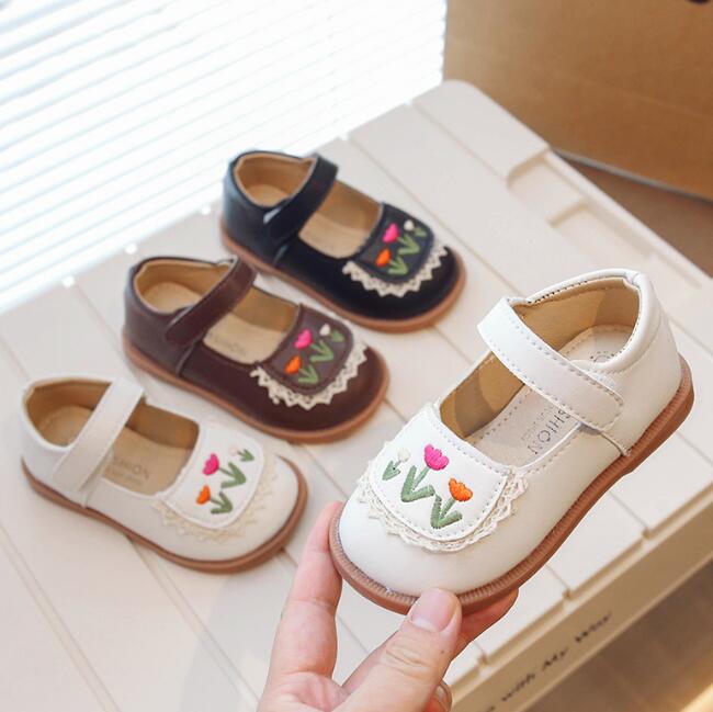 靴★子供靴★キッズ靴★シューズ★キッズ女の子★刺繍★可愛い★3色「21-30#」