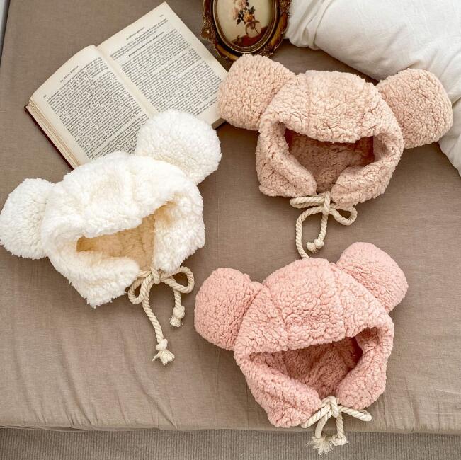 子供用★帽子★ベビー★男女兼用★暖かい★防寒★耳カバー★可愛い★3色