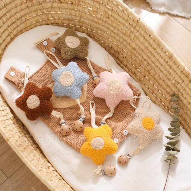 2023新型★ベビーおしゃぶりチェーン★ぬいぐるみ★6色
