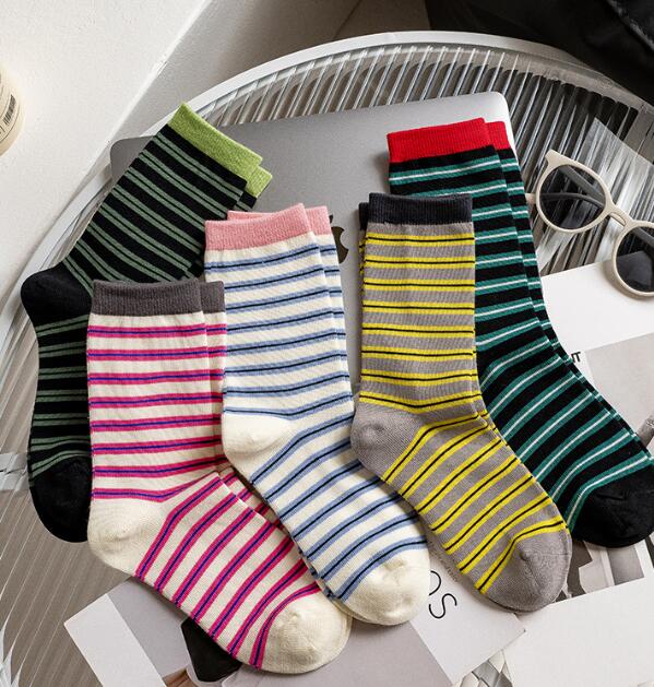 靴下★レディース★ソックス★大人用★女性用靴下★可愛い★ストライプ★多色