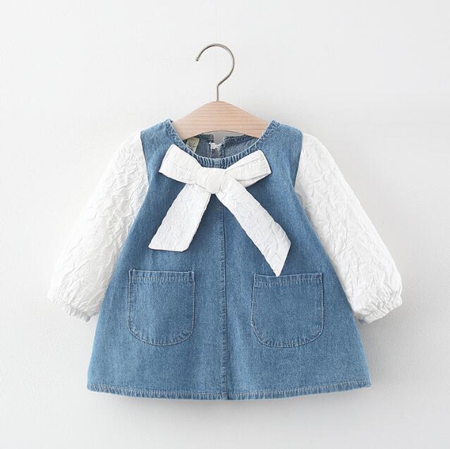 子供服★ワンピース★ドッキング★韓国風子供服★キッズ女の子★2色★80-120CM