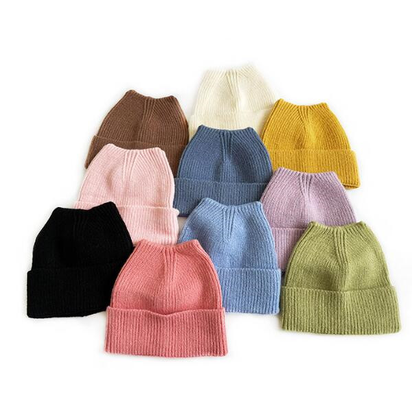 子供用★帽子★キッズ★ニット帽子★韓国風★キッズ★男女兼用★無地★10色