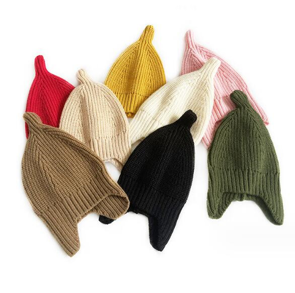 子供用★帽子★キッズ★男女兼用★暖かい★防寒★ニット帽子★耳カバー★8色