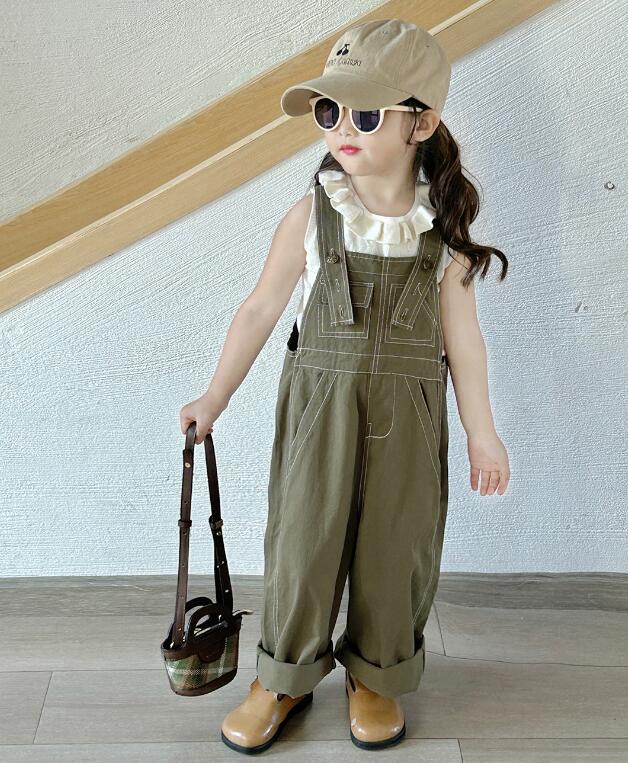 2024年新品★子供服 　ニットベスト&サロペット分けて販売★90-140cm★