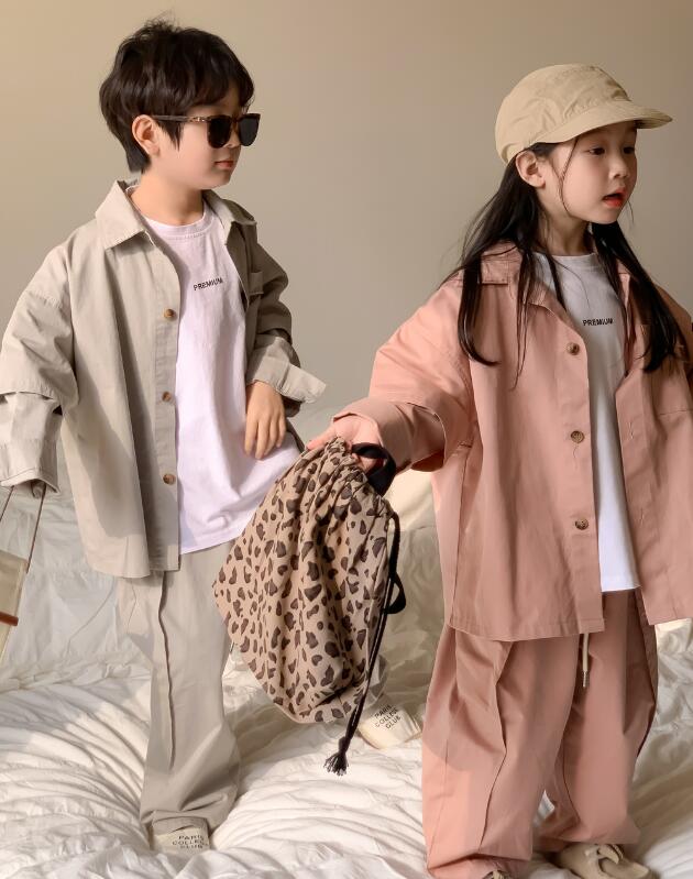 2024年新★子供服　トップス+コート+ズボン　3点セット★90-150cm★2色