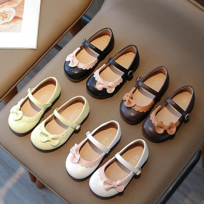 靴★子供靴★キッズ靴★シューズ★キッズ女の子★蝶結び★4色「21-30#」