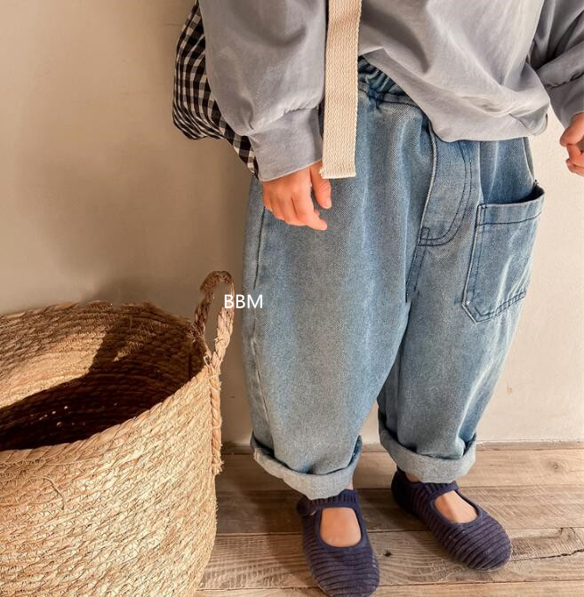 2024★春秋新作★韓国風子供服★ズボン★ジーンズ★2色80-130CM