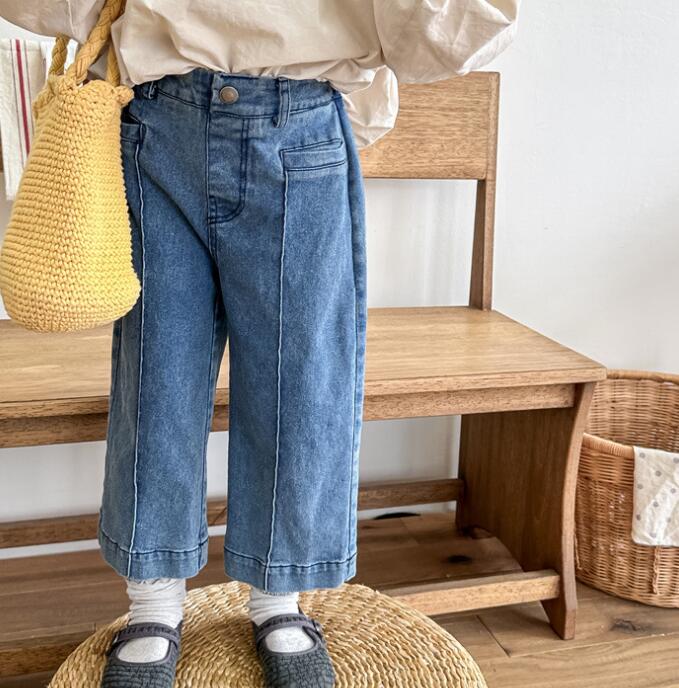 子供服★ボトムス★ズボン★韓国風子供服★ジーンズ★キッズ女の子★2色★80-130CM