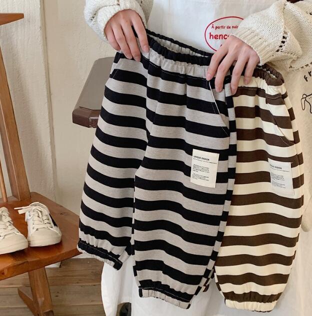子供服★ズボン★ボトムス★ストライプ★韓国風子供服★キッズ★男女兼用★2色★80-130CM