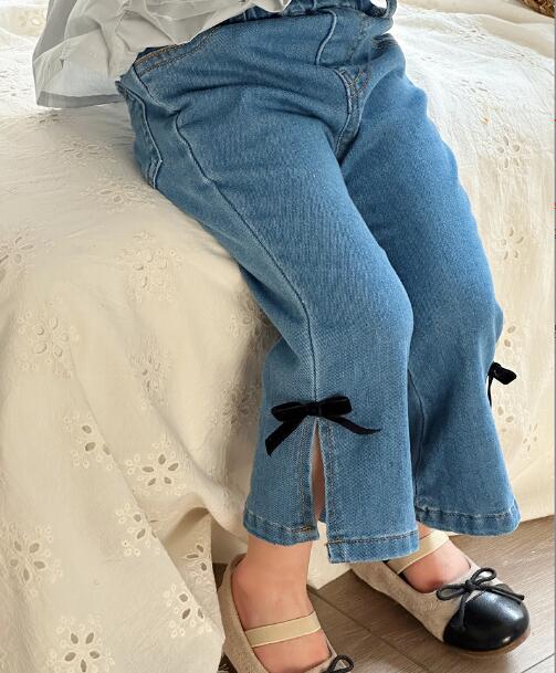 「2024」子供服★ズボン★デニム★ジーンズ★韓国風子供服★キッズ女の子★80-130CM