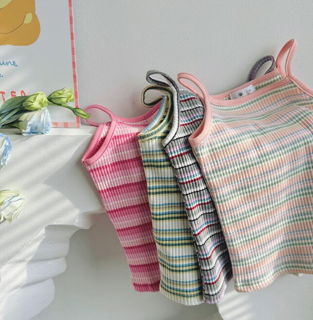 「2024」子供服★トップス★キャミソール★キッズ女の子★4色★90-140CM