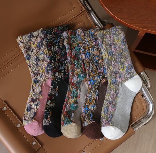 靴下★レディース★ソックス★大人用★女性用靴下★花柄★可愛い★多色