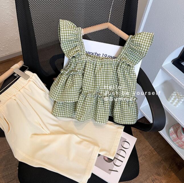 「2024」子供服★トップス+ズボン★セットアップ★キッズ女の子★2色★90-140CM