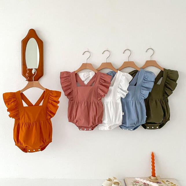 子供服★ロンパース★連体服★韓国風子供服★ベビー★無地★5色★66-90CM