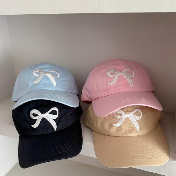 「2024」子供用★帽子★キャップ★キッズ★日焼け防止★野球帽★蝶結び★4色