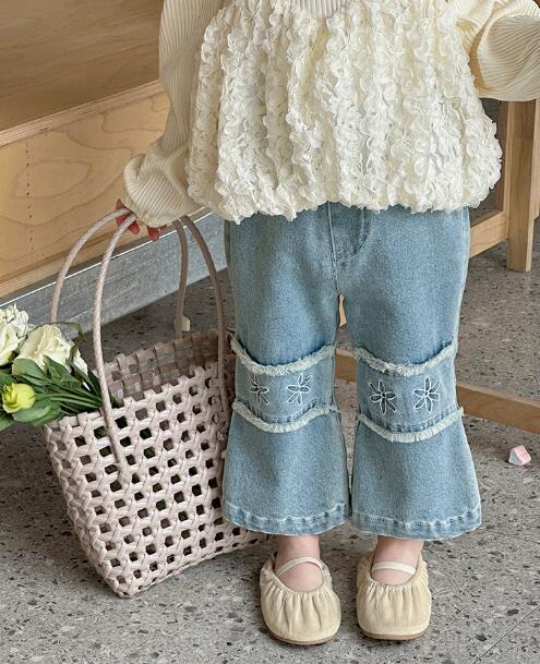 「2024」子供服★ジーンズ★ズボン★ボトムス★韓国風子供服★キッズ女の子★80-130CM