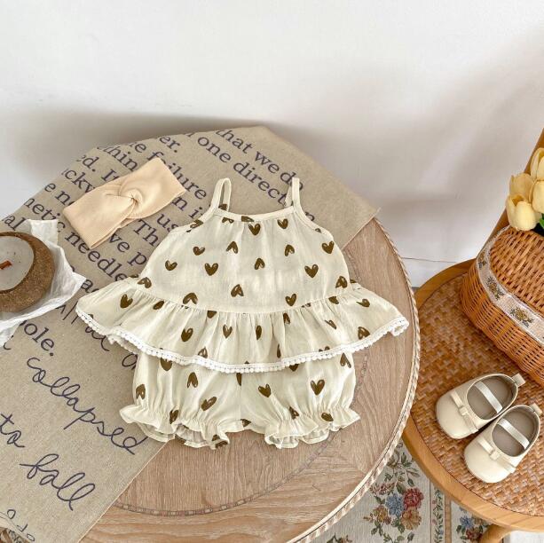 「2024」子供服★トップス+パンツ★セットアップ★袖なし★可愛い★66-100CM