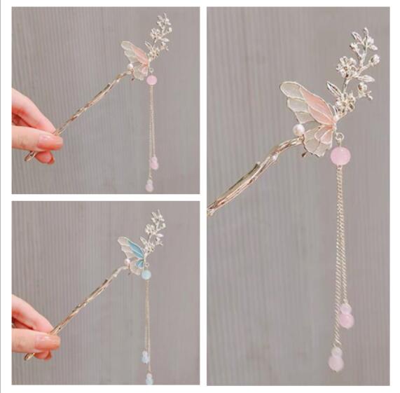 新作★女の子用★かんざし　蝶々★簪★古風★まとめ髪用★髪飾り★ヘアアクセサリー★