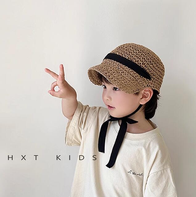 2024年夏新品★子供用★麦わら帽子　ハット★2色選べ