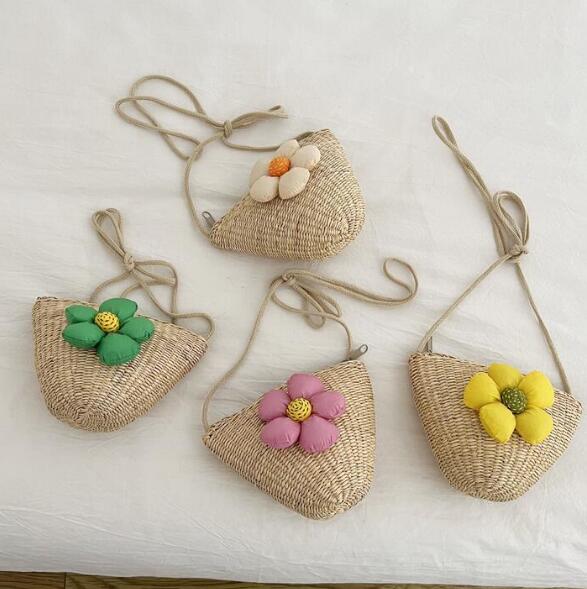 バッグ★ショルダーバッ★草編みバッグ★子供用★撮影道具★4色