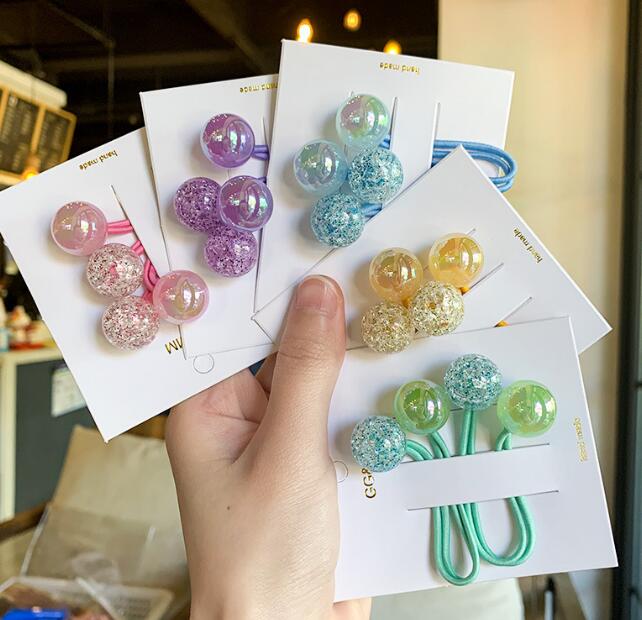 「2024」髪飾り★まとめ髪用★ヘアアクセサリー★子供用★ヘアゴム★2枚入り★可愛い