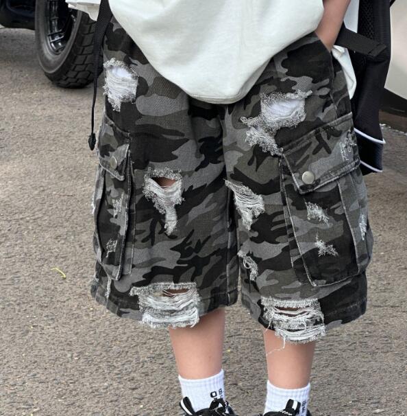 「2024」子供服★ショートパンツ★迷彩★韓国風子供服★キッズ男の子★90-150CM
