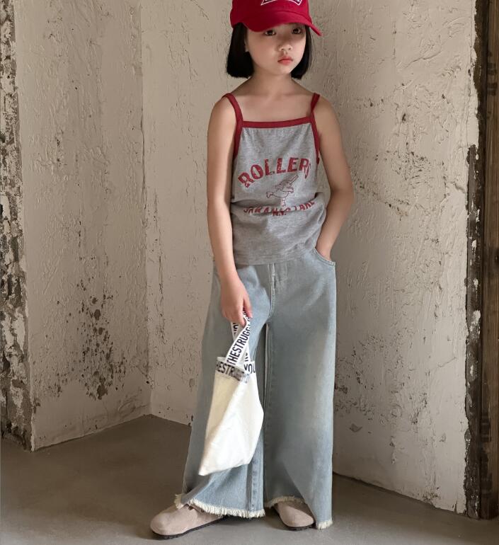 2024★夏新作★韓国風子供服★分けて販売★キャミソール★ジーンズ★90-150CM