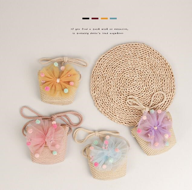 バッグ★ショルダーバッグ★草編みバッグ★子供用★ミニバッグ★ポシェット★6色