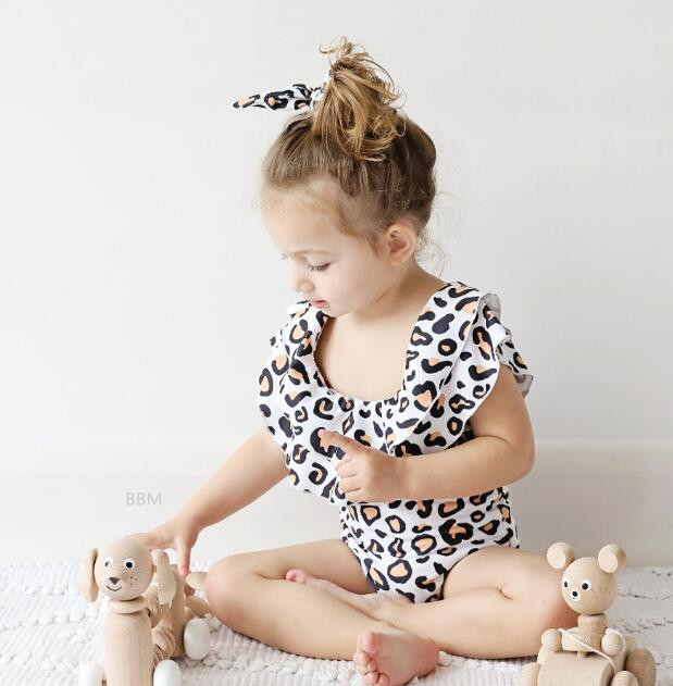 2024★夏新作★トップス+ズボン★水着★豹柄★2色90-130CM