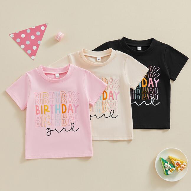 「2024」子供服★トップス★Tシャツ★半袖★キッズ女の子★3色★90-130CM