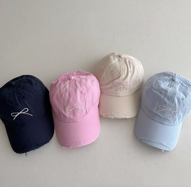 「2024」子供用★帽子★キャップ★キッズ★蝶結び★野球帽★韓国風★4色