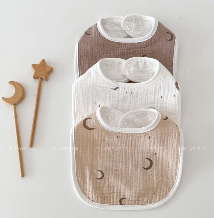 新登場★ベビー涎掛け★棉質　3色★食事用★