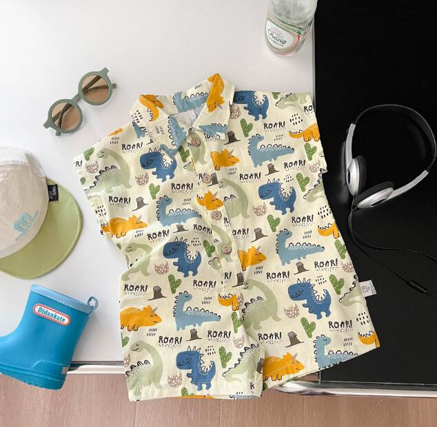 「2024」子供服★連体服★ベビー★韓国風子供服★恐竜★66-100CM