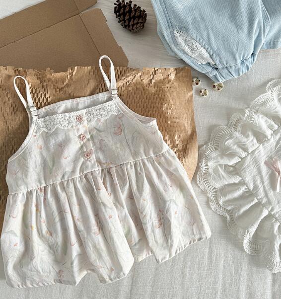 「2024」子供服★トップス★袖なしシャツ★キャミソール★韓国風子供服★90-140CM