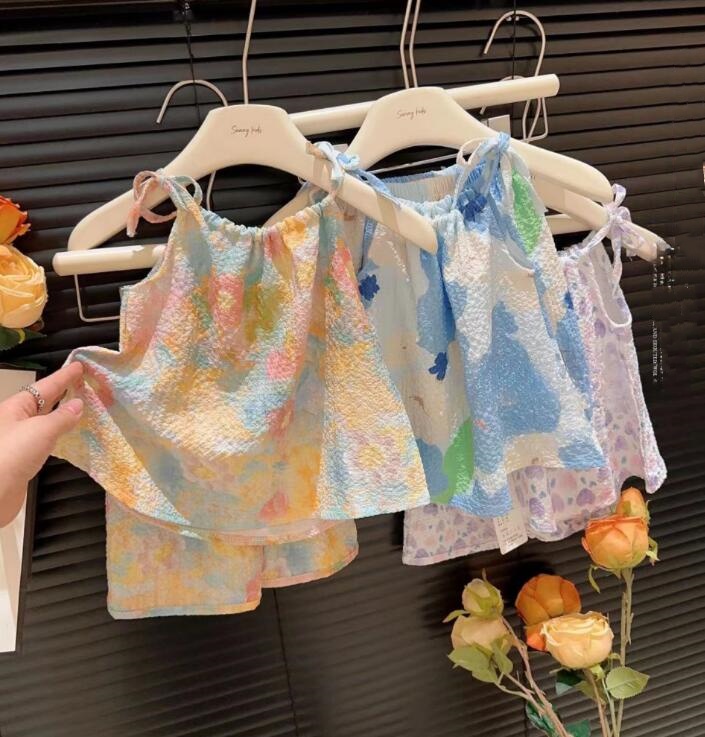 2024★夏新作★韓国風子供服★トップス+ズボン★2色80-140CM