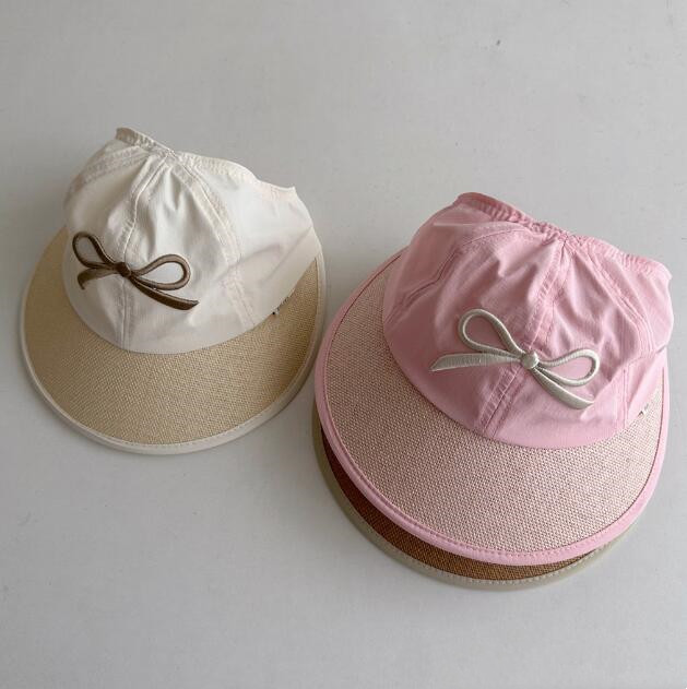 「2024」子供用★帽子★キャップ★キッズ★ハット★蝶結び★韓国風★3色