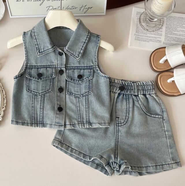 「2024」子供服★トップス+ズボン★セットアップ★デニム★韓国風子供服★90-140CM