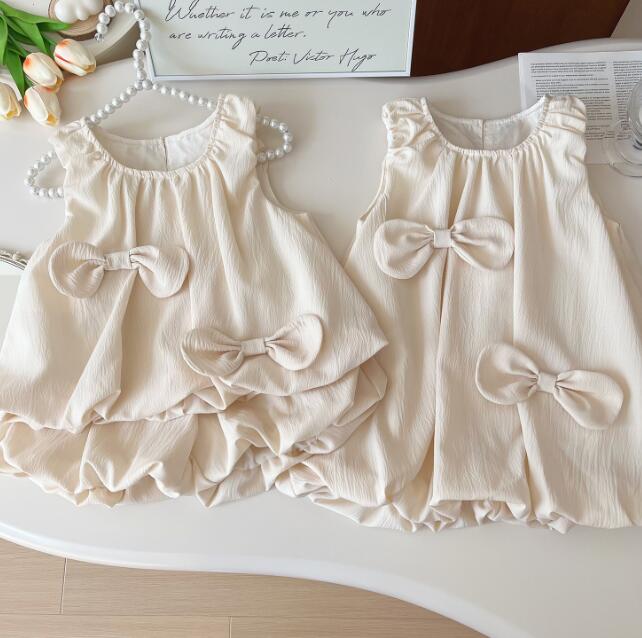 「2024」子供服★ワンピース★セットアップ★韓国風子供服★2色★90-140CM