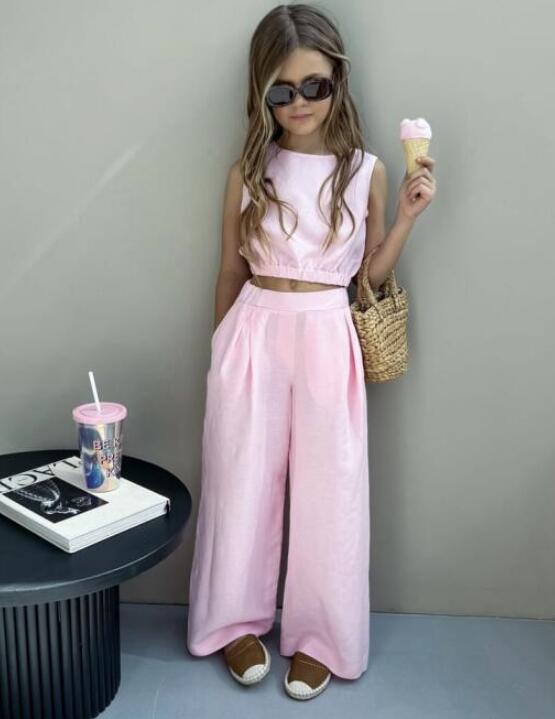 2024新品★子供服　トップス+ズボン　セット★90-140cm★2色