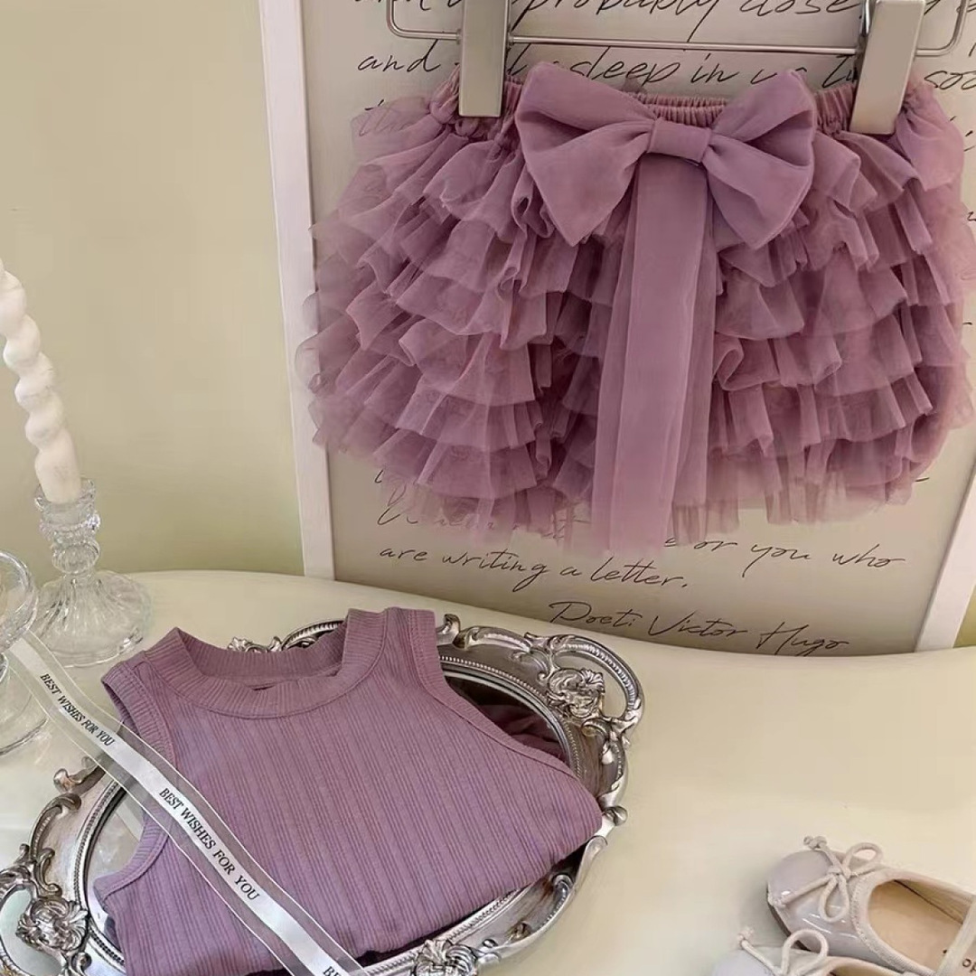 「2024」子供服★トップス+スカート★セットアップ★韓国風子供服★3色★80-130CM