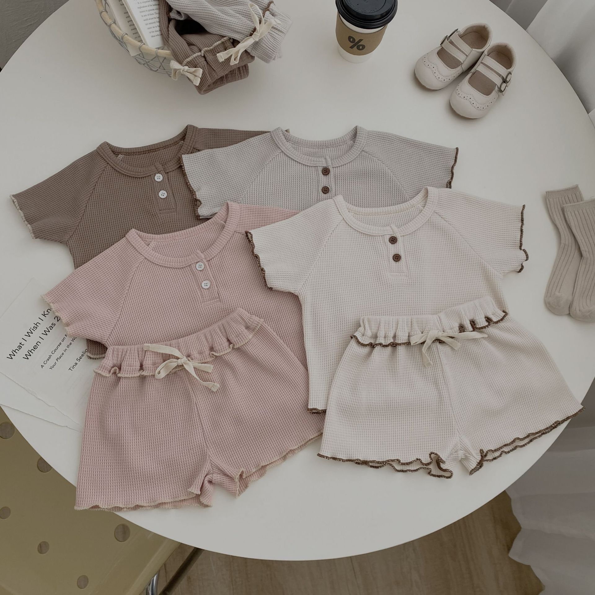 2024★夏新作★韓国風ベビー服★トップス+ズボン★73CM〜100cm 4色