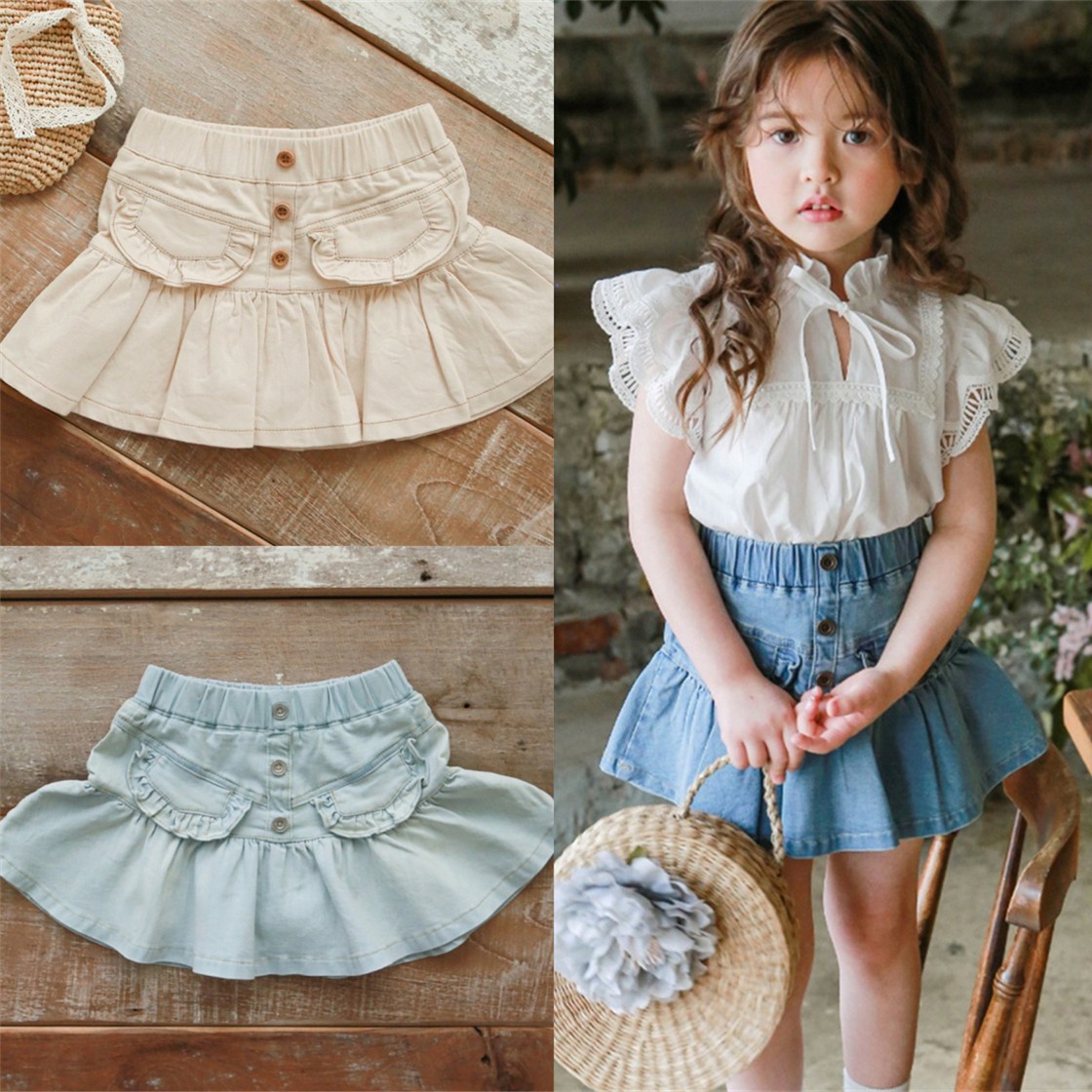 「2024」子供服★デニム★スカート★韓国風子供服★3色90cm〜150cm