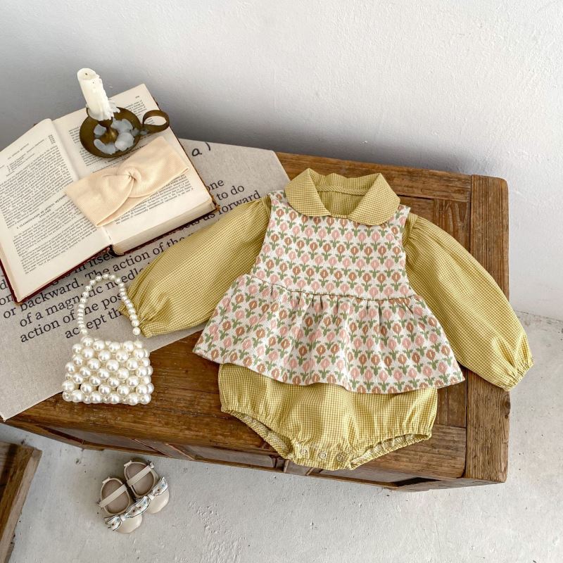 「2024」子供服★ロンパース★ベスト★韓国風子供服★ベビー★2色66cm〜90cm