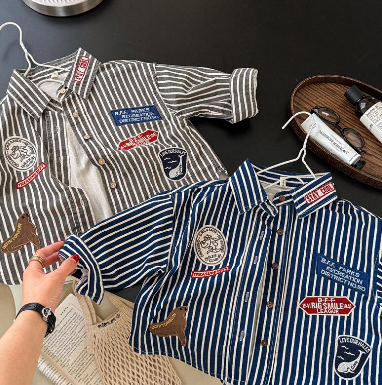 2024秋品★子供服　トップス　シャツ★80cm〜130cm 2色