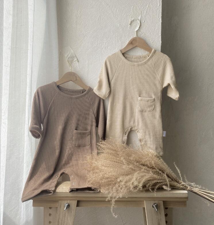 2024新入荷★ベビー服　ロンパース+帽子★66cm〜90cm 2色