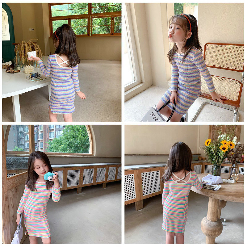 2024秋新品★子供服　ワンピース★タグ7〜タグ15  2色