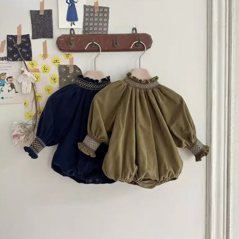 2024★春秋新作★韓国風ベビー服★ロンパース★66cm〜90cm 2色