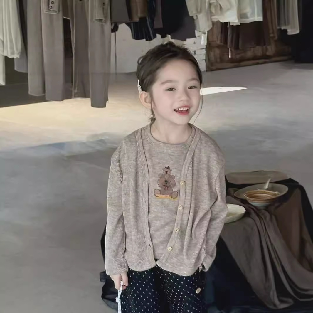 2024秋新入荷★子供服　キャミソール+カーディガン&ズボン分けて★90cm〜150cm