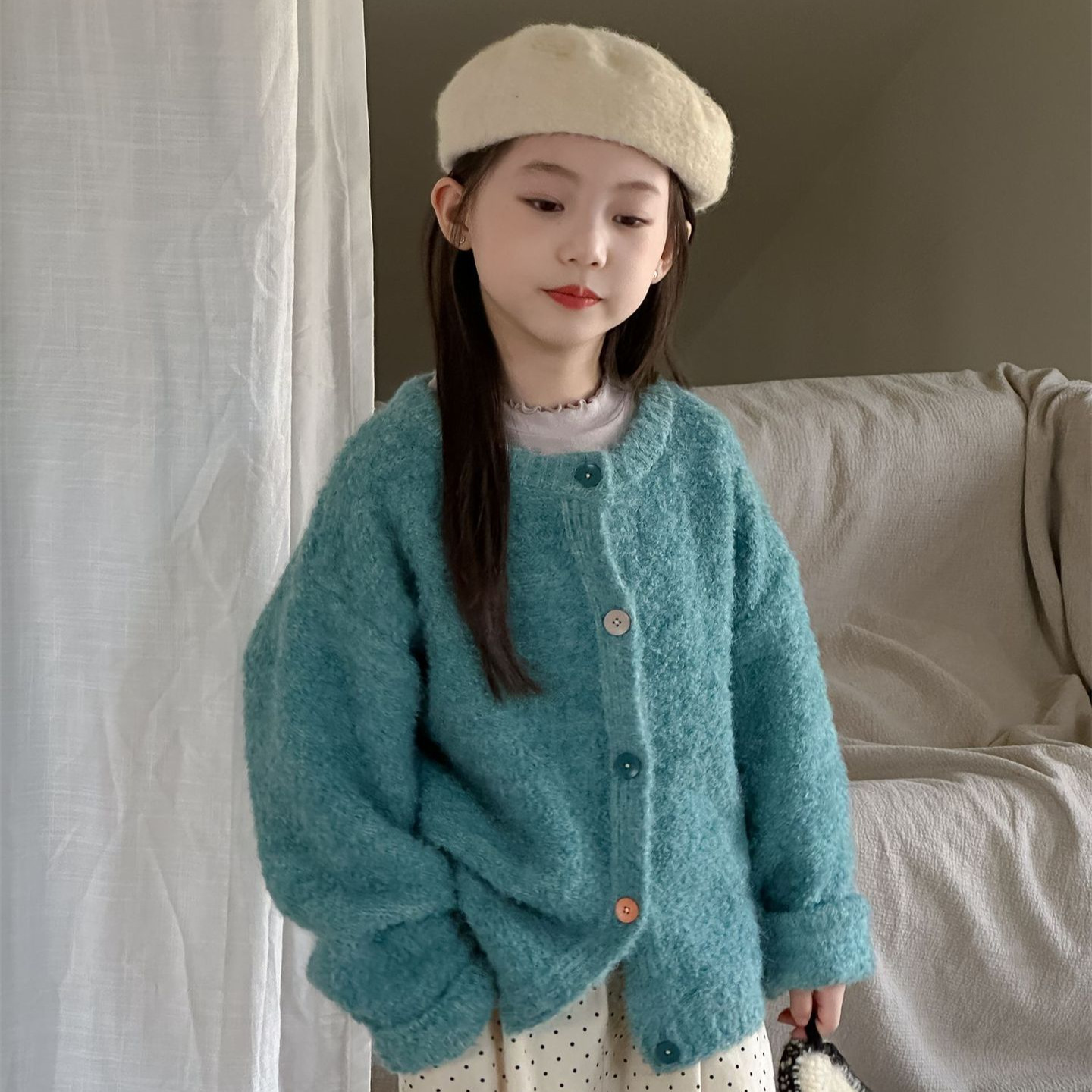 「2024」子供服★トップス★ニット★セーター★韓国風子供服★2色100cm〜160cm